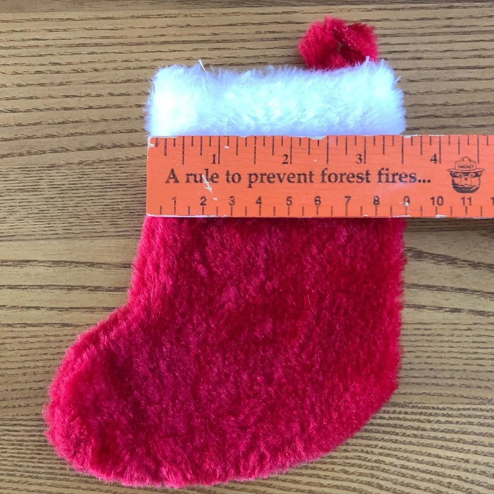 Set of 4 Red and White small Christmas Stockings